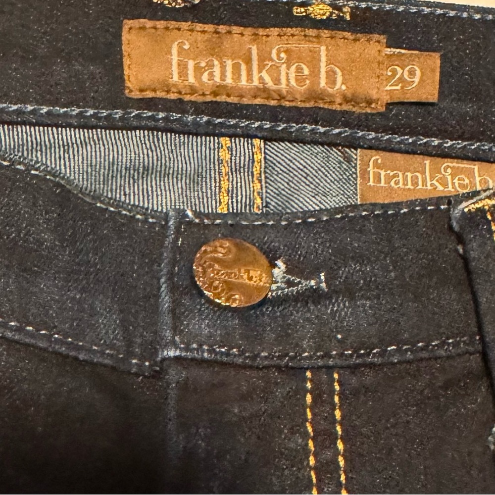 Frankie B. Blue Boot Cut Jeans Classic Denim Style - Picture 3 of 8